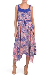 CUPIO | Tropical Foliage Printed Midi Dress